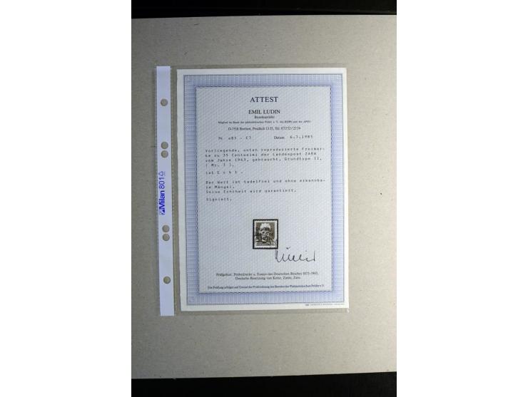 1939/44, schöne gestempelte Sammlung mit vielen besseren Werten, Albanien Mi.-Nr. 1-14 gestempelt, Odenpäh Mi.-Nr. 1A und 2AI
