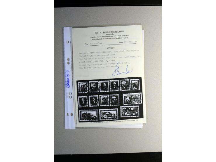 1939/44, schöne gestempelte Sammlung mit vielen besseren Werten, Albanien Mi.-Nr. 1-14 gestempelt, Odenpäh Mi.-Nr. 1A und 2AI