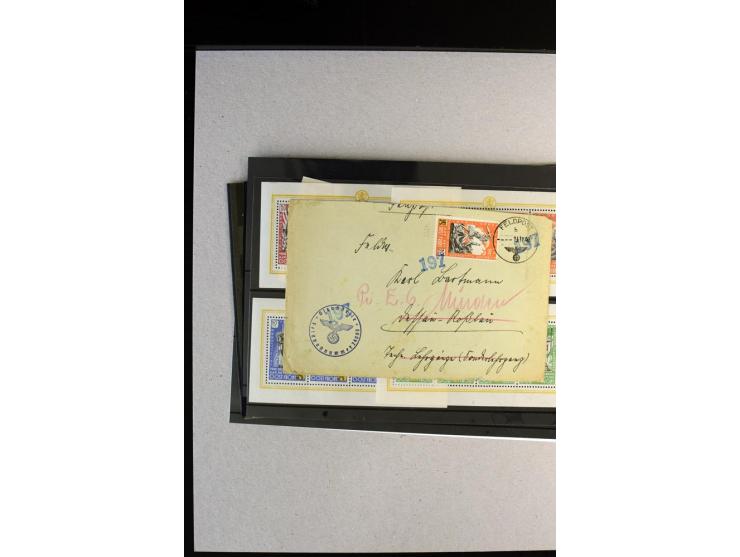 1941/44, postfrische, ungebrauchte und gestempelte Partie mit u.a. Albanien kpl., Flämische Legion Mi.-Nr. I-IV KLB, V-VIII, 