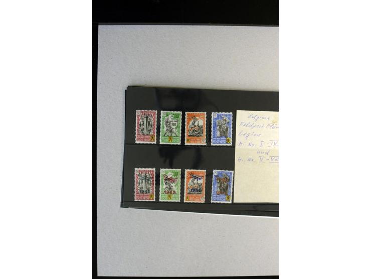 1941/44, postfrische, ungebrauchte und gestempelte Partie mit u.a. Albanien kpl., Flämische Legion Mi.-Nr. I-IV KLB, V-VIII, 
