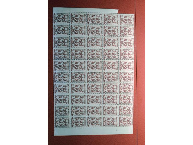 1944, interessante, fast ausschließlich postfrische Partie, dabei Mi.-Nr. 1 FV, 1 F VI, 1 DDII und 2 KW sowie weitere Besonde