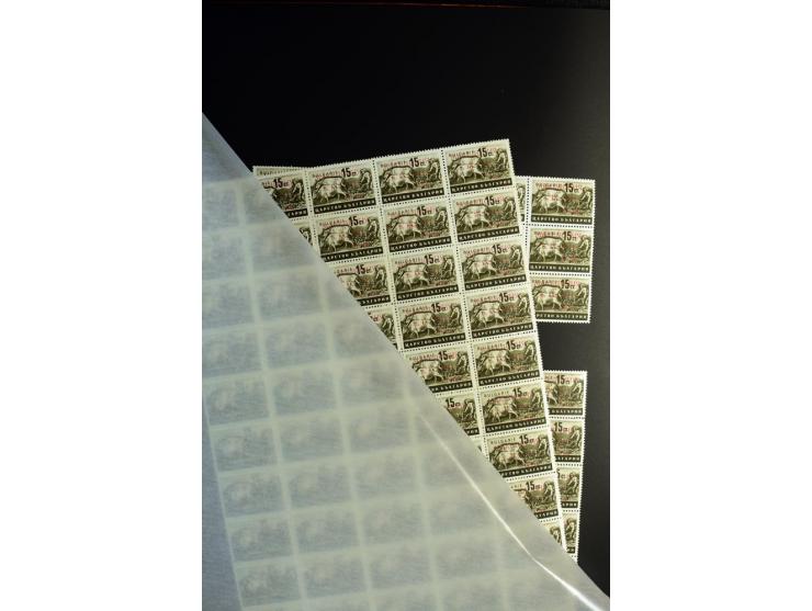 1944, interessante, fast ausschließlich postfrische Partie, dabei Mi.-Nr. 1 FV, 1 F VI, 1 DDII und 2 KW sowie weitere Besonde