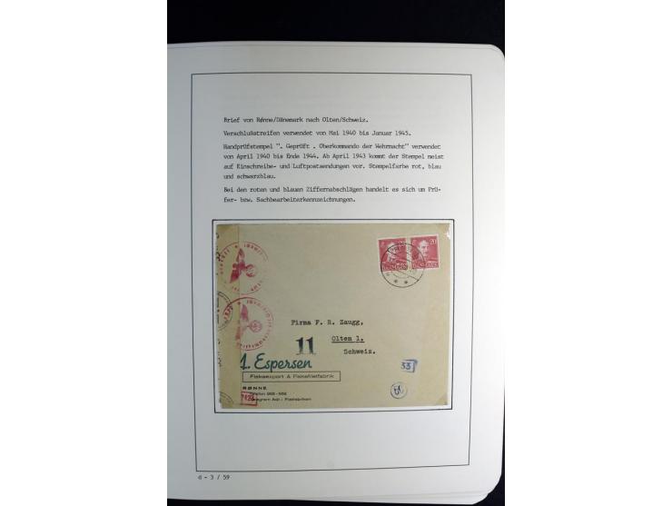 1940/45, über 280 Briefe aus und nach Deutschland, dabei Einschreiben, Wertbriefe, Luftpost, viele verschiedene Zensuren, all