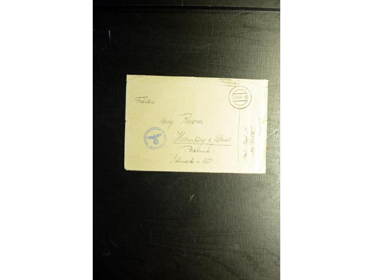 1940/45, über 280 Briefe aus und nach Deutschland, dabei Einschreiben, Wertbriefe, Luftpost, viele verschiedene Zensuren, all