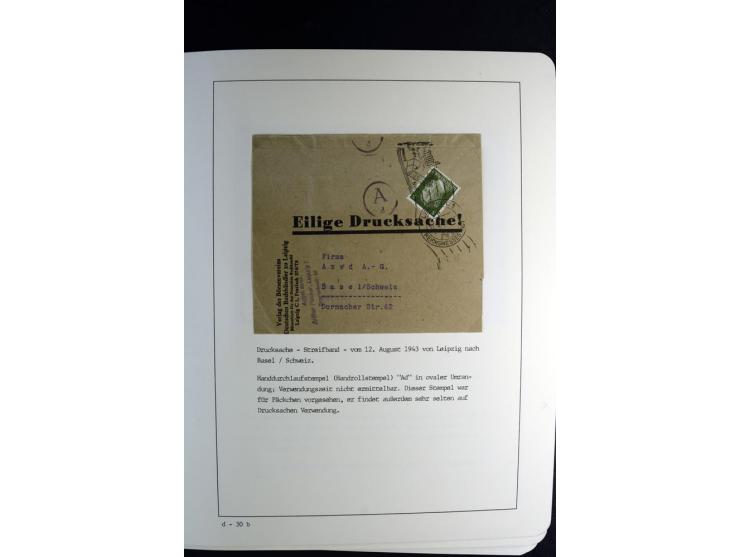 1940/45, über 280 Briefe aus und nach Deutschland, dabei Einschreiben, Wertbriefe, Luftpost, viele verschiedene Zensuren, all