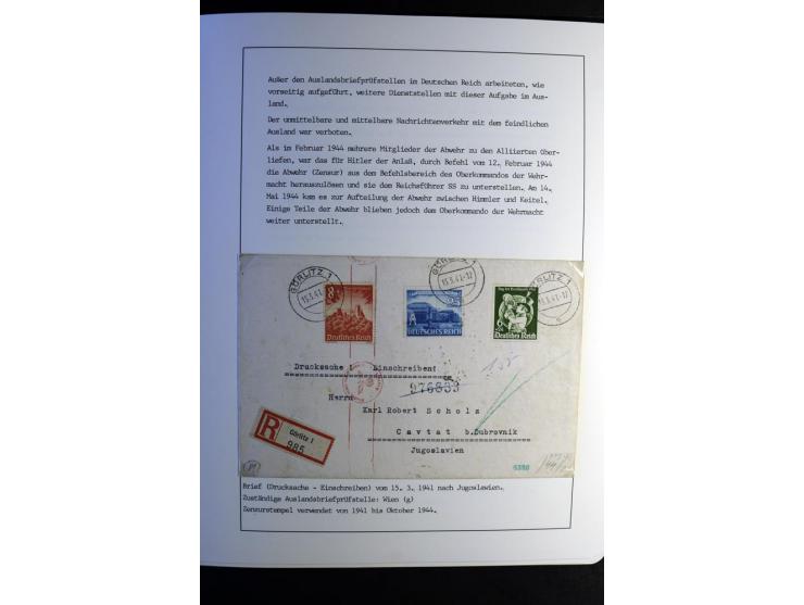 1940/45, über 280 Briefe aus und nach Deutschland, dabei Einschreiben, Wertbriefe, Luftpost, viele verschiedene Zensuren, all
