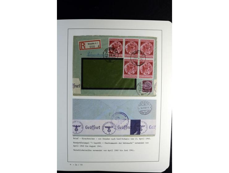 1940/45, über 280 Briefe aus und nach Deutschland, dabei Einschreiben, Wertbriefe, Luftpost, viele verschiedene Zensuren, all
