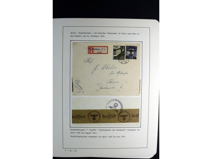 1940/45, über 280 Briefe aus und nach Deutschland, dabei Einschreiben, Wertbriefe, Luftpost, viele verschiedene Zensuren, all