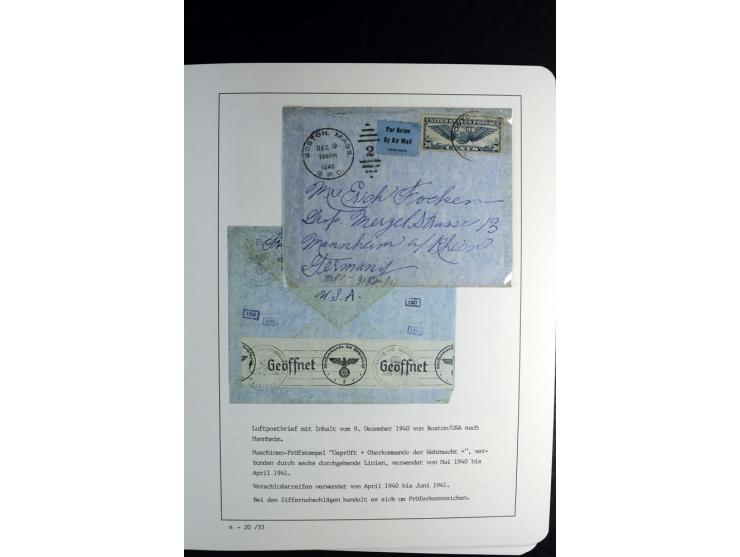 1940/45, über 280 Briefe aus und nach Deutschland, dabei Einschreiben, Wertbriefe, Luftpost, viele verschiedene Zensuren, all