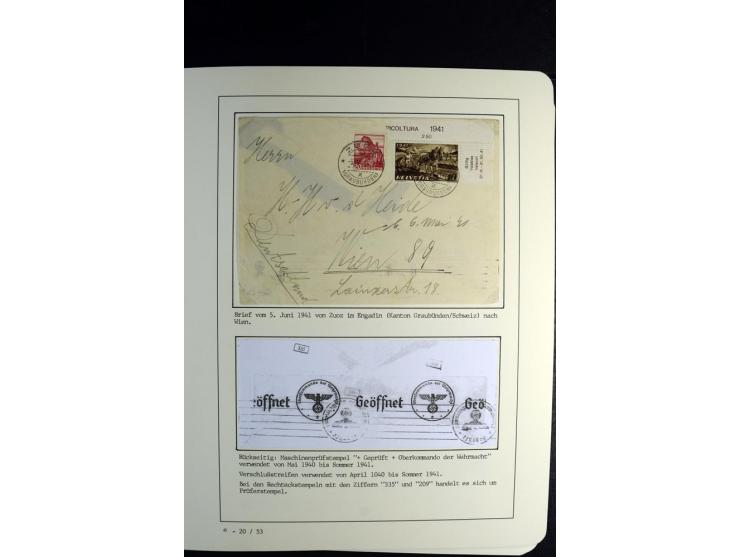 1940/45, über 280 Briefe aus und nach Deutschland, dabei Einschreiben, Wertbriefe, Luftpost, viele verschiedene Zensuren, all