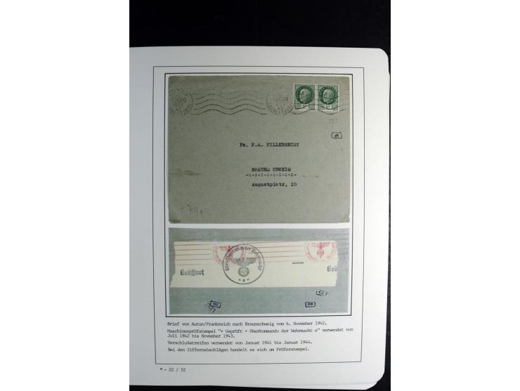 1940/45, über 280 Briefe aus und nach Deutschland, dabei Einschreiben, Wertbriefe, Luftpost, viele verschiedene Zensuren, all