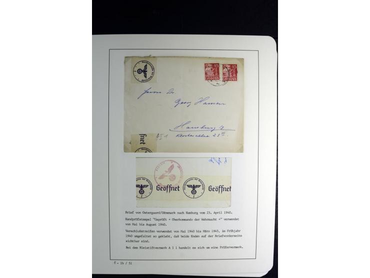 1940/45, über 280 Briefe aus und nach Deutschland, dabei Einschreiben, Wertbriefe, Luftpost, viele verschiedene Zensuren, all