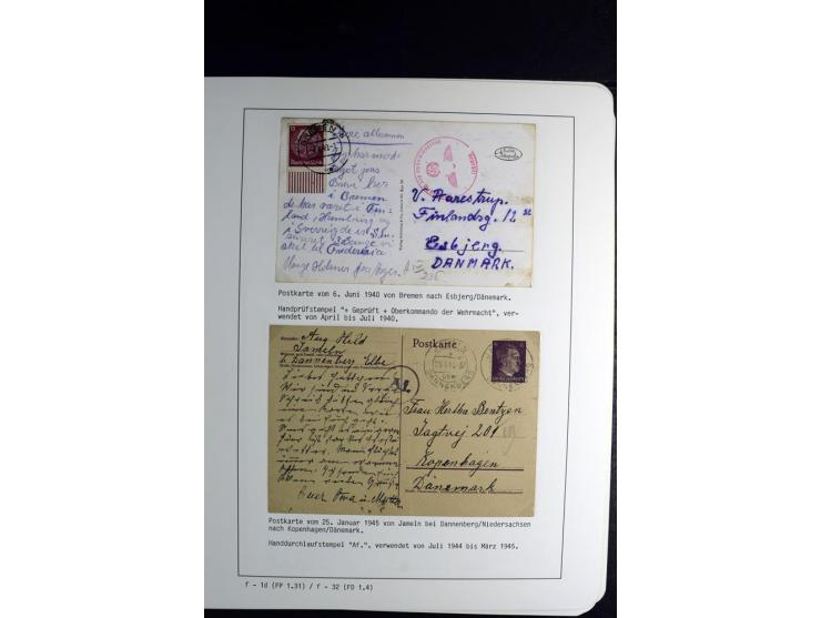 1940/45, über 280 Briefe aus und nach Deutschland, dabei Einschreiben, Wertbriefe, Luftpost, viele verschiedene Zensuren, all
