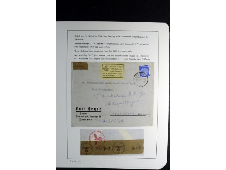 1940/45, über 280 Briefe aus und nach Deutschland, dabei Einschreiben, Wertbriefe, Luftpost, viele verschiedene Zensuren, all