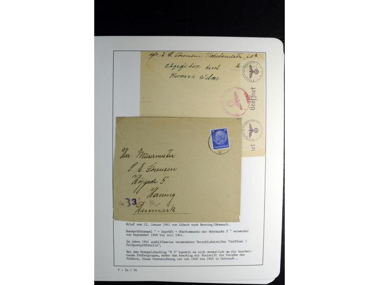 1940/45, über 280 Briefe aus und nach Deutschland, dabei Einschreiben, Wertbriefe, Luftpost, viele verschiedene Zensuren, all