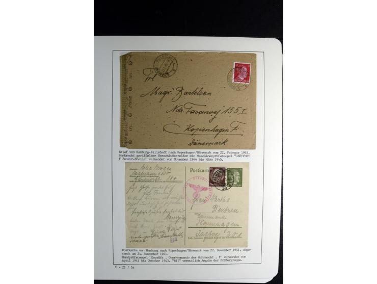 1940/45, über 280 Briefe aus und nach Deutschland, dabei Einschreiben, Wertbriefe, Luftpost, viele verschiedene Zensuren, all