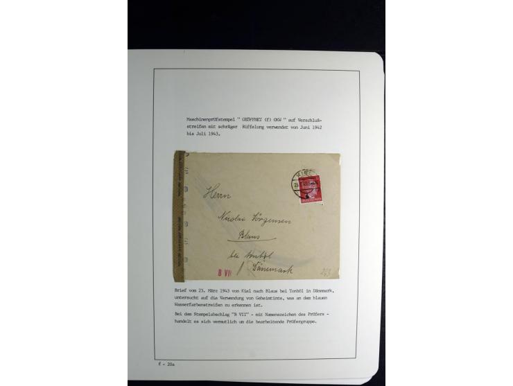 1940/45, über 280 Briefe aus und nach Deutschland, dabei Einschreiben, Wertbriefe, Luftpost, viele verschiedene Zensuren, all