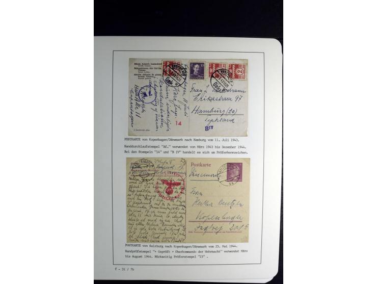 1940/45, über 280 Briefe aus und nach Deutschland, dabei Einschreiben, Wertbriefe, Luftpost, viele verschiedene Zensuren, all