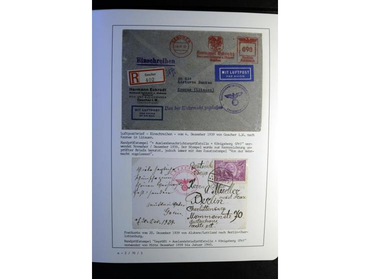 1940/45, über 280 Briefe aus und nach Deutschland, dabei Einschreiben, Wertbriefe, Luftpost, viele verschiedene Zensuren, all