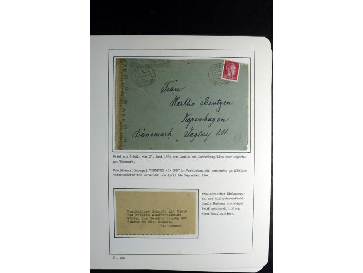 1940/45, über 280 Briefe aus und nach Deutschland, dabei Einschreiben, Wertbriefe, Luftpost, viele verschiedene Zensuren, all