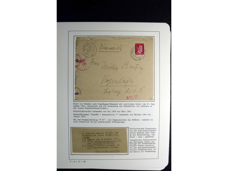 1940/45, über 280 Briefe aus und nach Deutschland, dabei Einschreiben, Wertbriefe, Luftpost, viele verschiedene Zensuren, all
