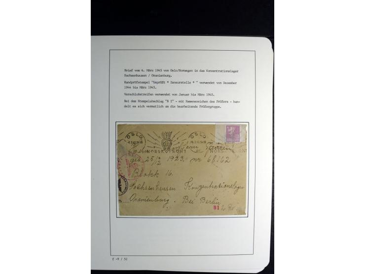 1940/45, über 280 Briefe aus und nach Deutschland, dabei Einschreiben, Wertbriefe, Luftpost, viele verschiedene Zensuren, all