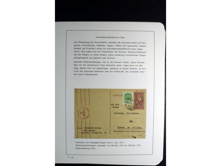 1940/45, über 280 Briefe aus und nach Deutschland, dabei Einschreiben, Wertbriefe, Luftpost, viele verschiedene Zensuren, all
