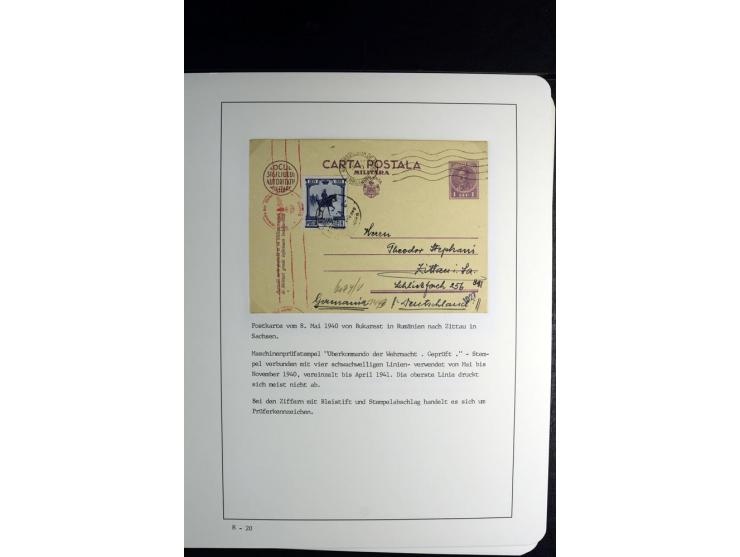 1940/45, über 280 Briefe aus und nach Deutschland, dabei Einschreiben, Wertbriefe, Luftpost, viele verschiedene Zensuren, all