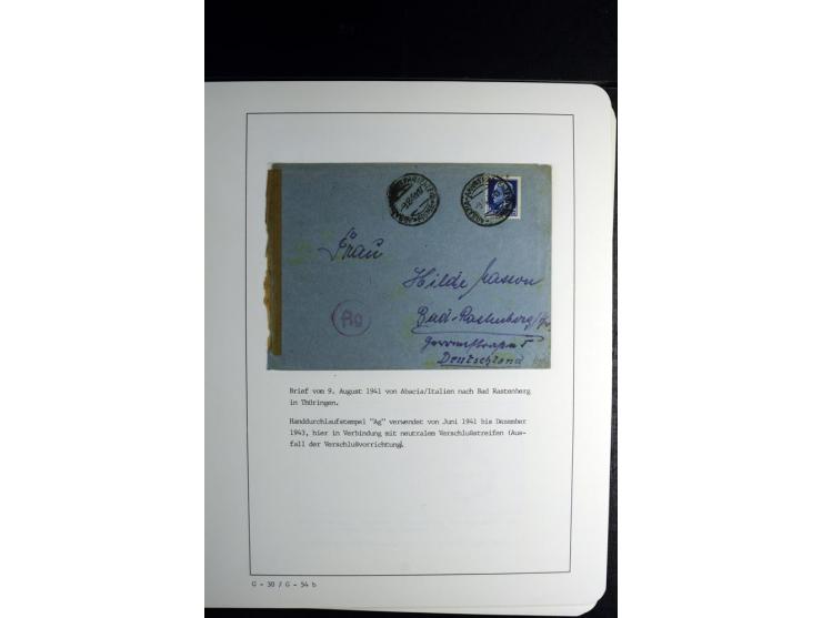 1940/45, über 280 Briefe aus und nach Deutschland, dabei Einschreiben, Wertbriefe, Luftpost, viele verschiedene Zensuren, all