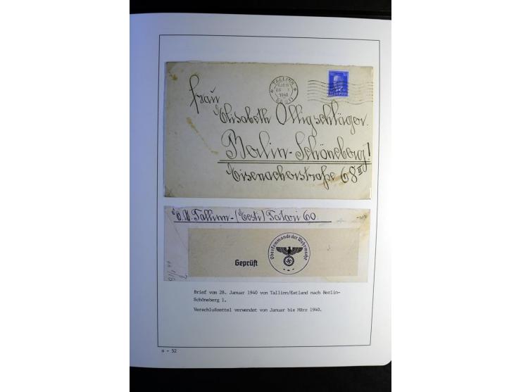1940/45, über 280 Briefe aus und nach Deutschland, dabei Einschreiben, Wertbriefe, Luftpost, viele verschiedene Zensuren, all