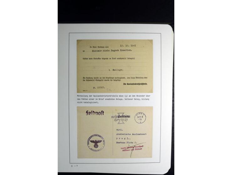 1940/45, über 280 Briefe aus und nach Deutschland, dabei Einschreiben, Wertbriefe, Luftpost, viele verschiedene Zensuren, all