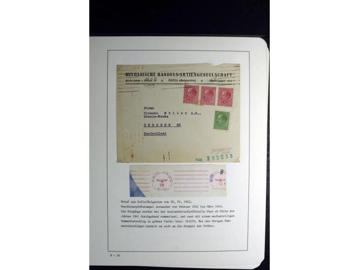 1940/45, über 280 Briefe aus und nach Deutschland, dabei Einschreiben, Wertbriefe, Luftpost, viele verschiedene Zensuren, all