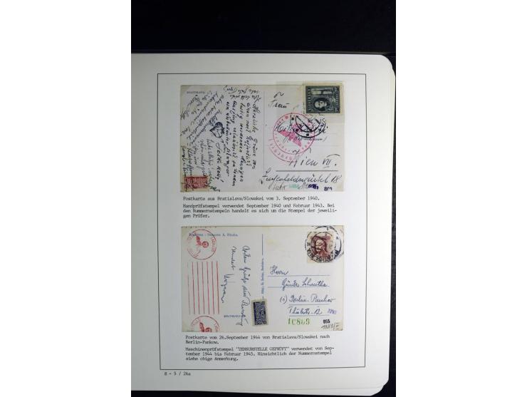 1940/45, über 280 Briefe aus und nach Deutschland, dabei Einschreiben, Wertbriefe, Luftpost, viele verschiedene Zensuren, all