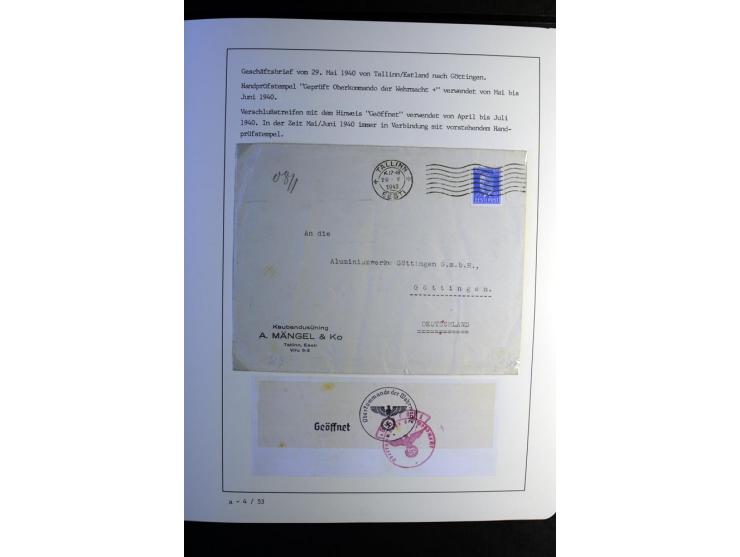 1940/45, über 280 Briefe aus und nach Deutschland, dabei Einschreiben, Wertbriefe, Luftpost, viele verschiedene Zensuren, all