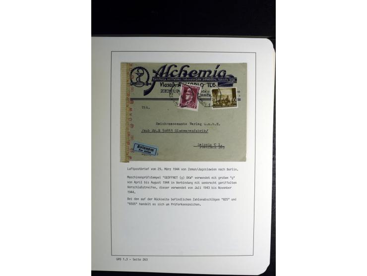 1940/45, über 280 Briefe aus und nach Deutschland, dabei Einschreiben, Wertbriefe, Luftpost, viele verschiedene Zensuren, all