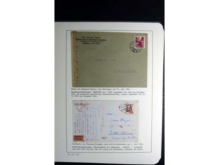 1940/45, über 280 Briefe aus und nach Deutschland, dabei Einschreiben, Wertbriefe, Luftpost, viele verschiedene Zensuren, all