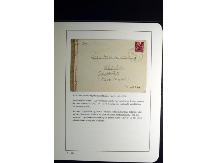 1940/45, über 280 Briefe aus und nach Deutschland, dabei Einschreiben, Wertbriefe, Luftpost, viele verschiedene Zensuren, all