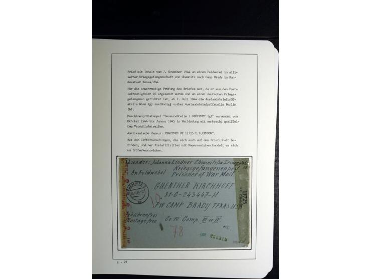 1940/45, über 280 Briefe aus und nach Deutschland, dabei Einschreiben, Wertbriefe, Luftpost, viele verschiedene Zensuren, all