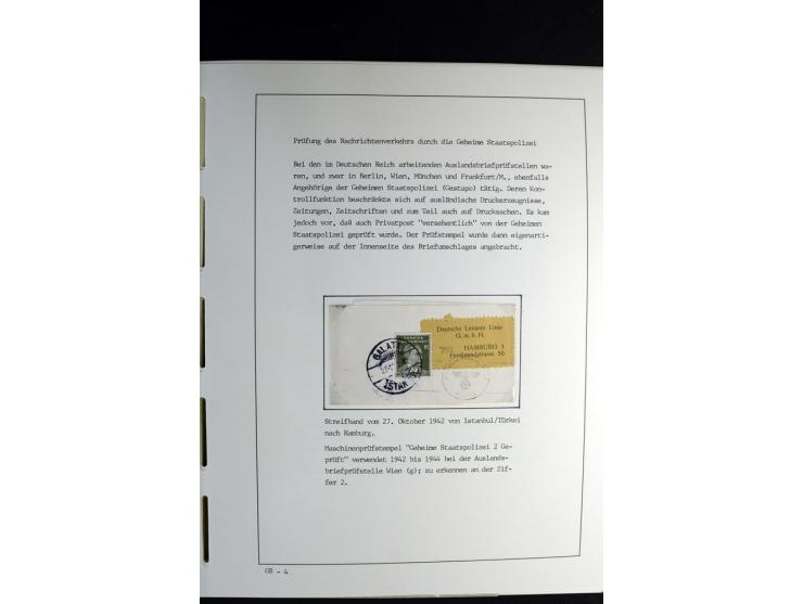 1940/45, über 280 Briefe aus und nach Deutschland, dabei Einschreiben, Wertbriefe, Luftpost, viele verschiedene Zensuren, all
