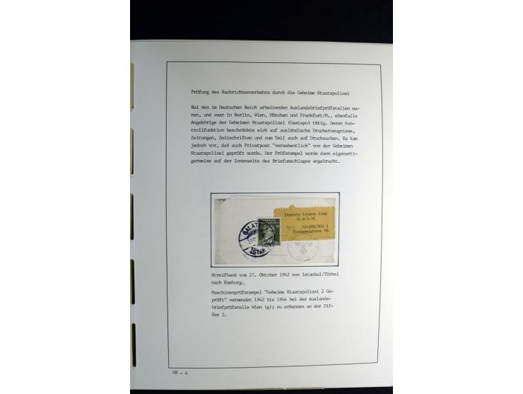 1940/45, über 280 Briefe aus und nach Deutschland, dabei Einschreiben, Wertbriefe, Luftpost, viele verschiedene Zensuren, all