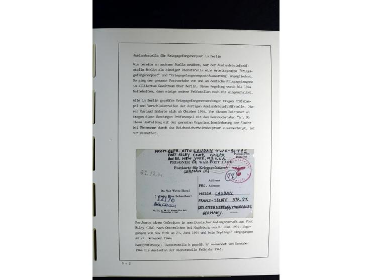 1940/45, über 280 Briefe aus und nach Deutschland, dabei Einschreiben, Wertbriefe, Luftpost, viele verschiedene Zensuren, all