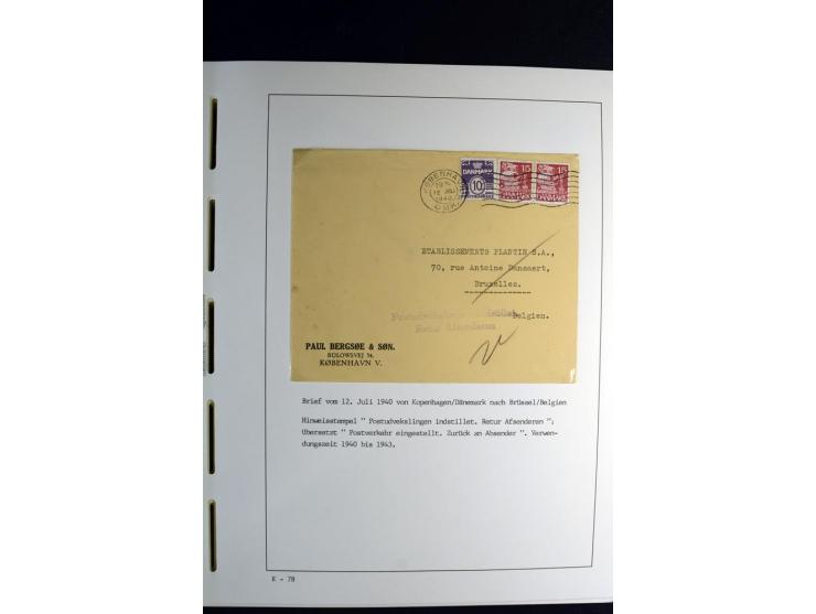 1940/45, über 280 Briefe aus und nach Deutschland, dabei Einschreiben, Wertbriefe, Luftpost, viele verschiedene Zensuren, all