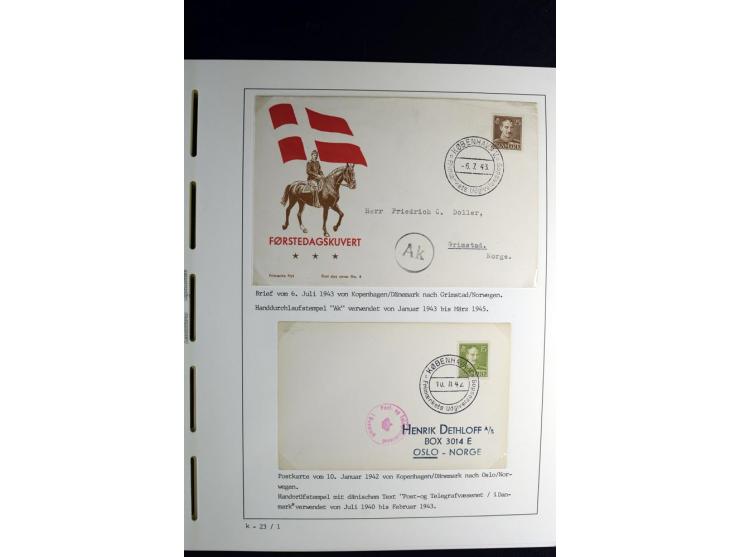 1940/45, über 280 Briefe aus und nach Deutschland, dabei Einschreiben, Wertbriefe, Luftpost, viele verschiedene Zensuren, all