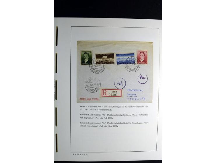 1940/45, über 280 Briefe aus und nach Deutschland, dabei Einschreiben, Wertbriefe, Luftpost, viele verschiedene Zensuren, all