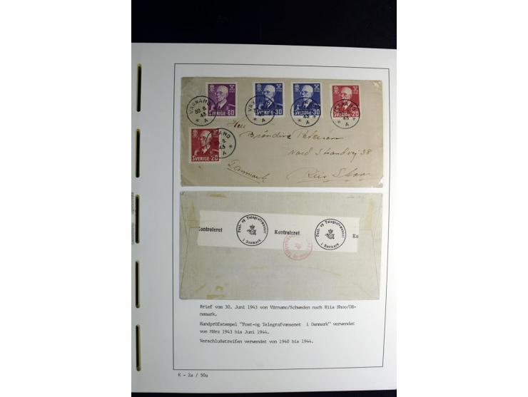 1940/45, über 280 Briefe aus und nach Deutschland, dabei Einschreiben, Wertbriefe, Luftpost, viele verschiedene Zensuren, all