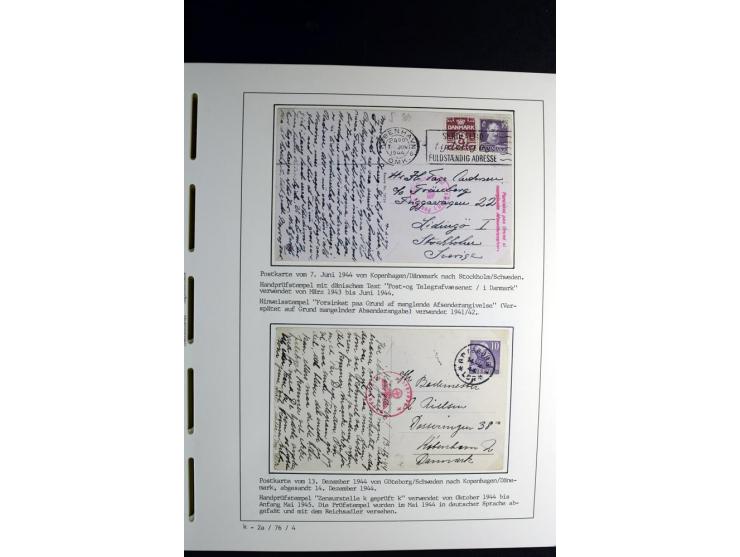 1940/45, über 280 Briefe aus und nach Deutschland, dabei Einschreiben, Wertbriefe, Luftpost, viele verschiedene Zensuren, all