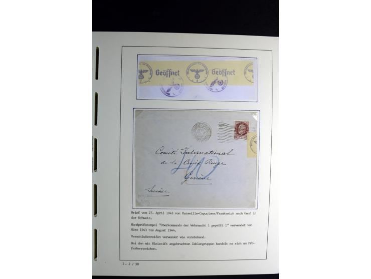 1940/45, über 280 Briefe aus und nach Deutschland, dabei Einschreiben, Wertbriefe, Luftpost, viele verschiedene Zensuren, all