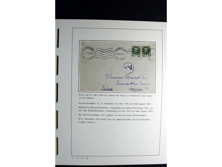 1940/45, über 280 Briefe aus und nach Deutschland, dabei Einschreiben, Wertbriefe, Luftpost, viele verschiedene Zensuren, all