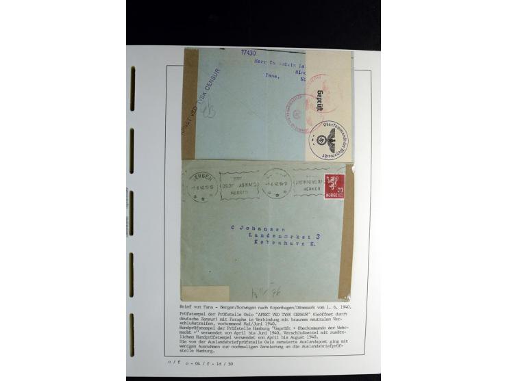 1940/45, über 280 Briefe aus und nach Deutschland, dabei Einschreiben, Wertbriefe, Luftpost, viele verschiedene Zensuren, all