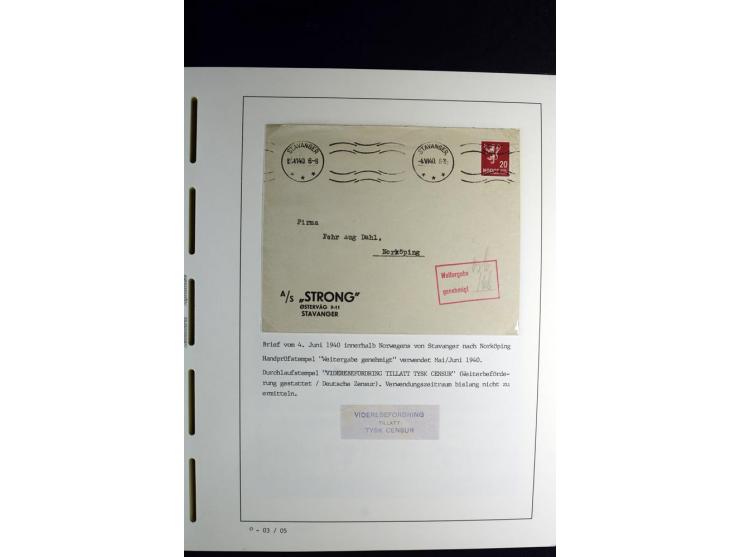 1940/45, über 280 Briefe aus und nach Deutschland, dabei Einschreiben, Wertbriefe, Luftpost, viele verschiedene Zensuren, all